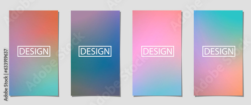 Colorful gradient background. Modern abstract covers set. Cool gradient shapes composition. Eps10 vector. Minimal covers design. 