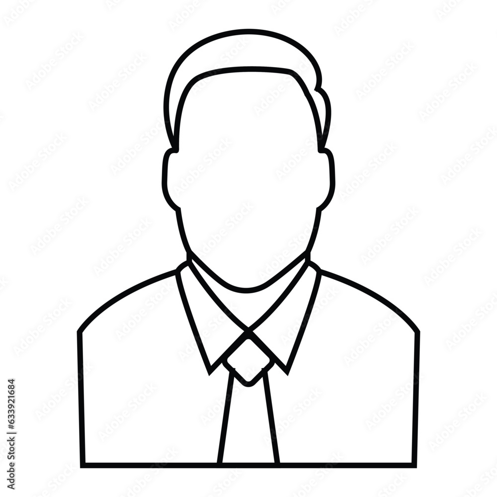 half body person icon vector half body person icon vector