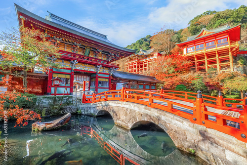Saga, Japan - Nov 28 2022: Yutoku Inari shrine in Kashima City, Saga Prefecture. It's one of Japan's top three shrines dedicated to Inari alongside Fushimi Inari in Kyoto and Toyokawa Inari in Aichi