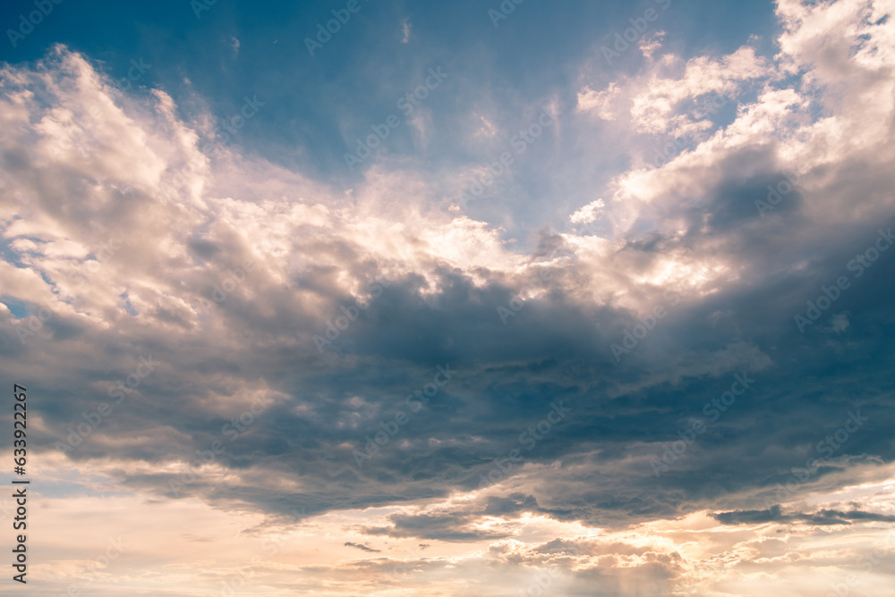 Sky background, blue sky with cloud