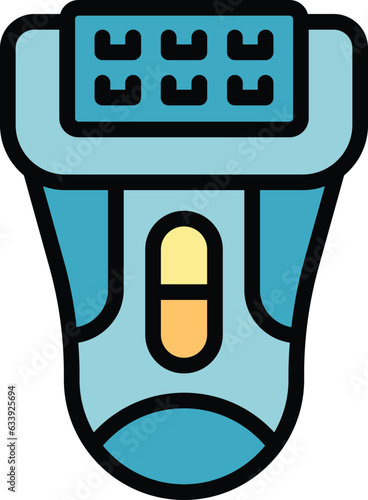 Hair epilator icon outline vector. Epilation skin. Wax treatment color flat