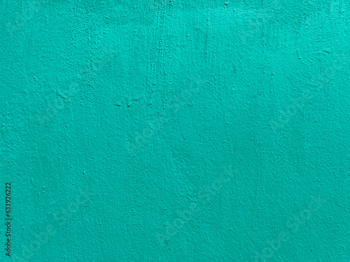 Teal  Sea-foam green blank plaster wall texture background in Mexico