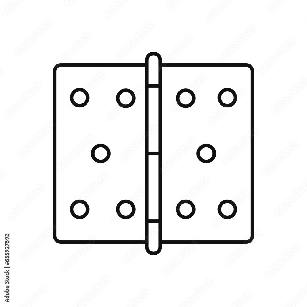 Hinge line icon vector Hinge line icon vector