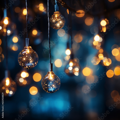 holiday illumination and decorationconcept - christma