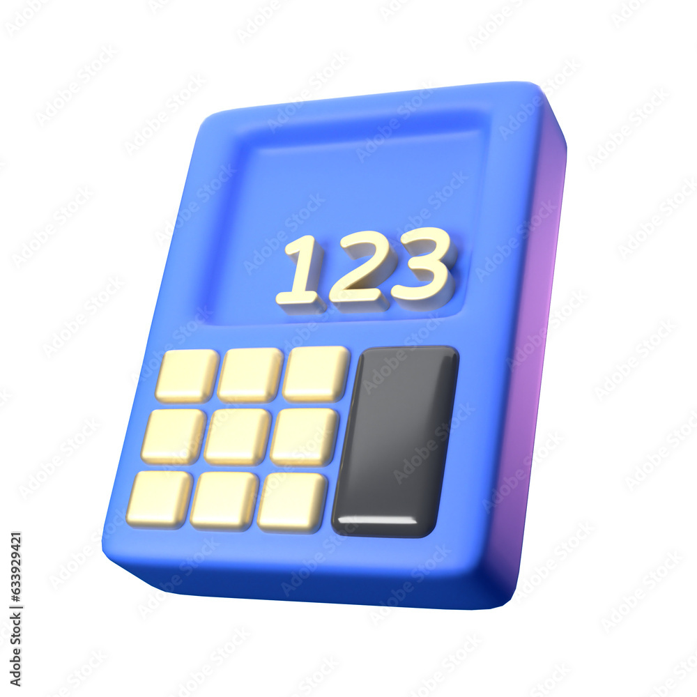 calculator 3d office business financial icon calculator 3d office business financial icon