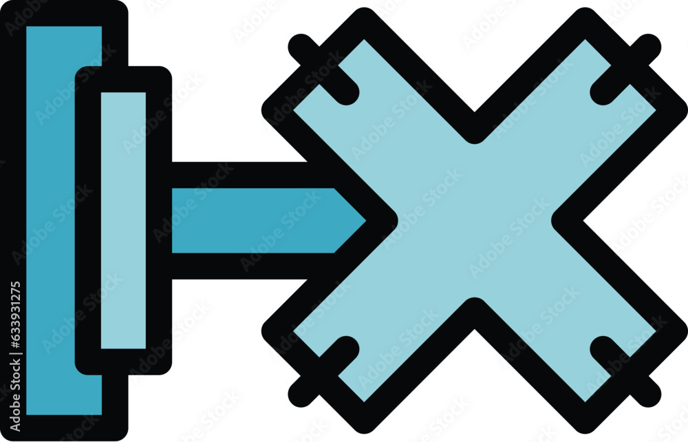 Vesa wall stand icon outline vector. Tv mount. Monitor display color flat Vesa wall stand icon outline vector. Tv mount. Monitor display color flat