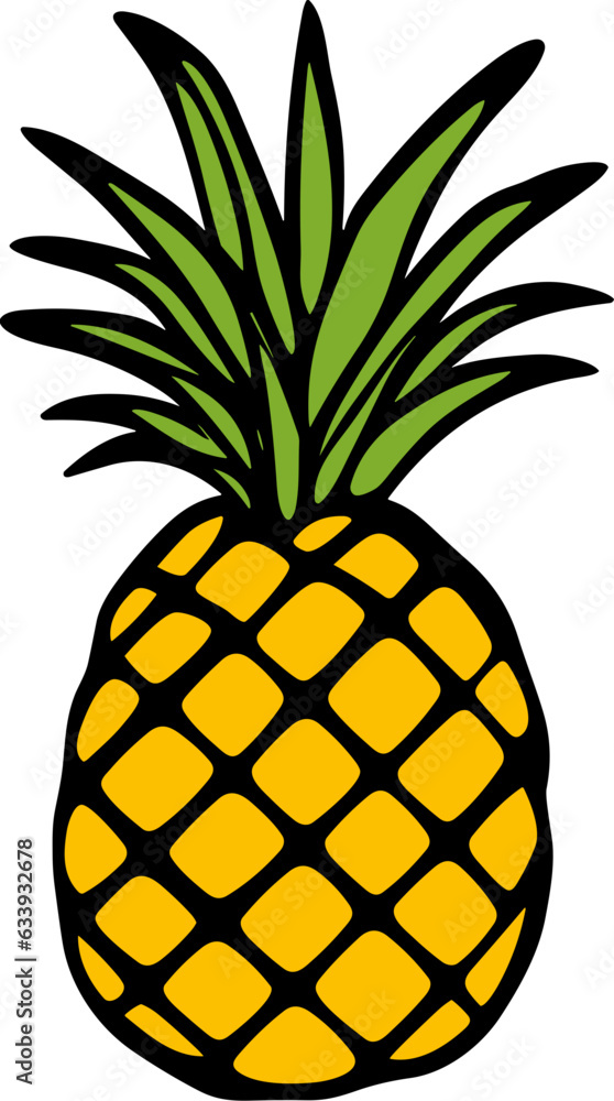 Pineapple Handdrawn Illustration Pineapple Handdrawn Illustration