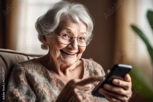 senior woman talking on cell phone