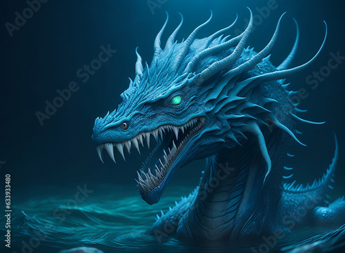 blue dragon head © upali