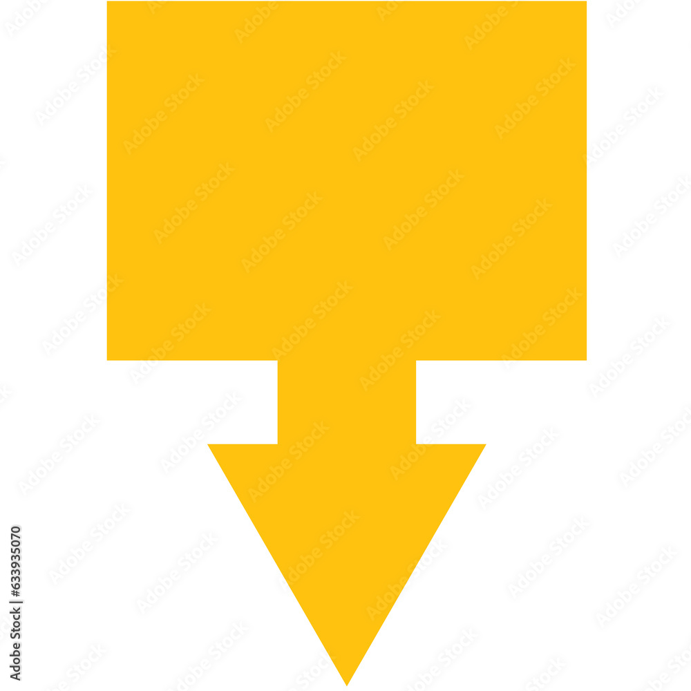 Digital png illustration of yellow arrow on transparent background Stock Illustration Adobe Stock