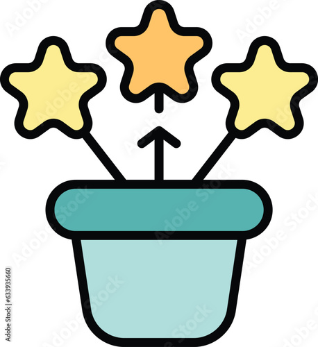 Workflow icon outline vector. Work project. Flow system color flat
