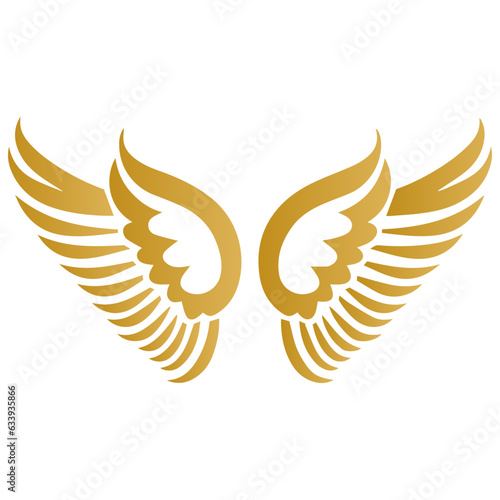 Spread Pair of Angel or Eagle Wings illustration, SVG or PNG Angel or Eagle Wings.