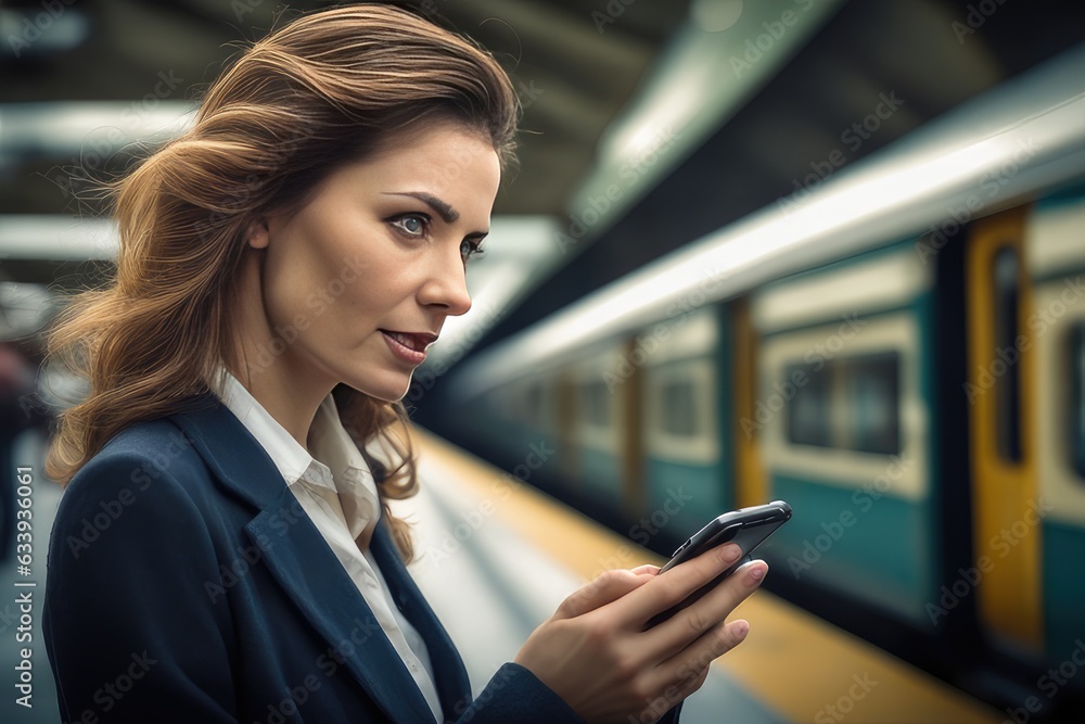 Obraz premium woman talking on cell phone