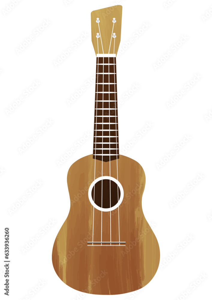 Obraz premium ウクレレの水彩イラスト