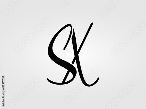 Initial SX letter Logo Design vector Template. Monogram, lettermark SX logo Design photo