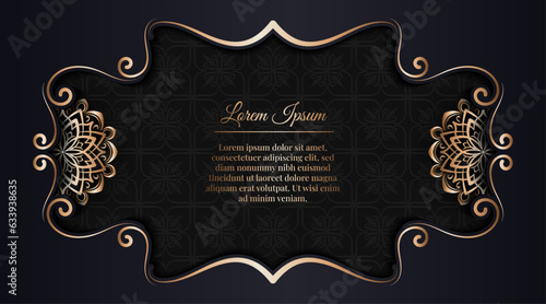Luxury background with golden mandala ornament