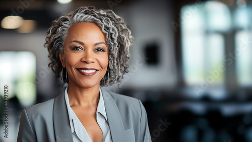 Confident African American Businesswoman in Work Attire