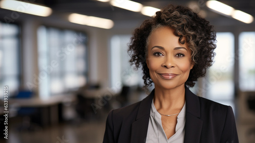 Confident African American Businesswoman in Work Attire