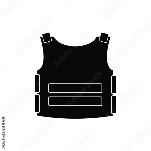 bullet proof vest icon in trendy flat style Vector Illustration