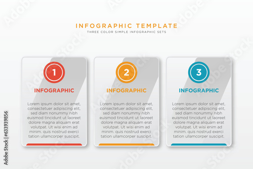 Infographic template three steps modern business banner infographics template design photo