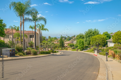 Street viewpoint from a hilltop in Monrovia California; photo