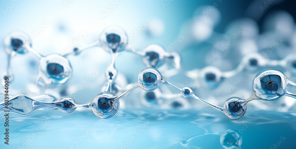 Abstract generic transparent molecules structure Abstract generic transparent molecules structure