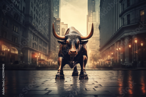 Fierce Wall Street Bull Stock Market, Generative AI