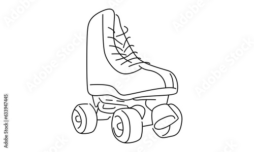 line art of sport roller skates