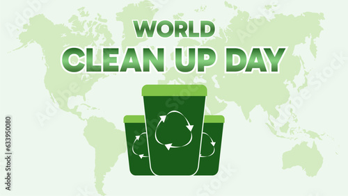 world cleanup day vector recycling and world island