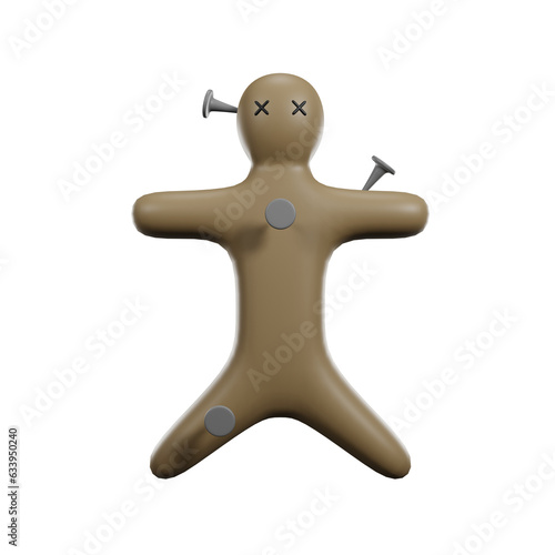 curse toy 3d isolated on white background  3drender