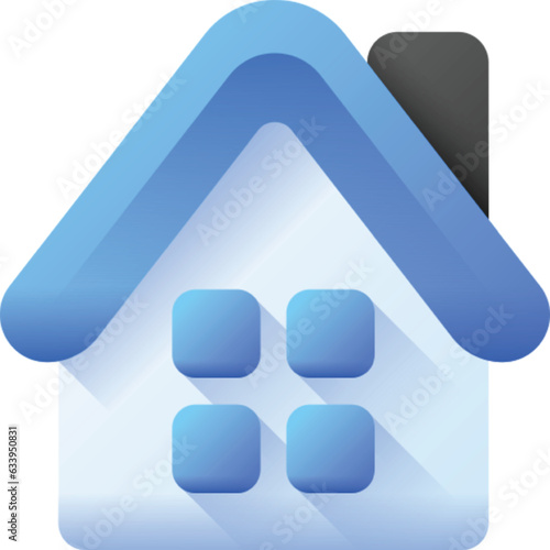 blue house icon