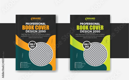 Annual report business book cover dsign template,elegant,agency,author,back,biography in a4