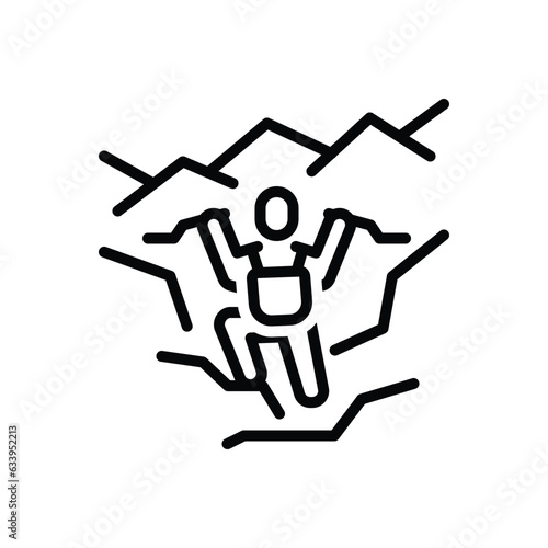 Black line icon for tries 