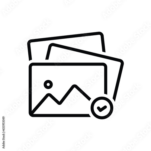 Black line icon for select 