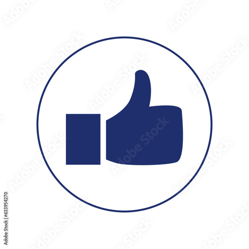 Vector thumb up icon that shows the feeling of likes on facebook