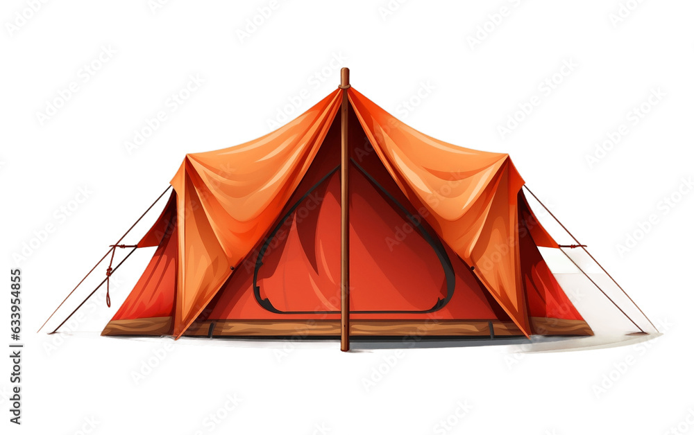Tent on Isolated Background. Generated AI