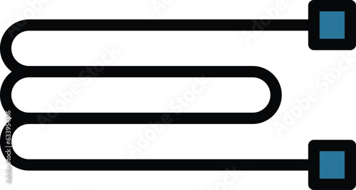 Heating control icon outline vector. Radiator heater. Domestic panel color flat