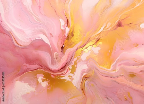 A pink and gold abstract painting background