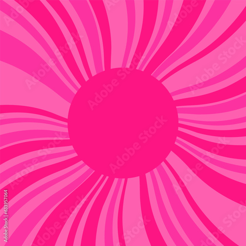 Hot pink barbie background with pink banner poster background, terrazzo. trendy background like in the movie