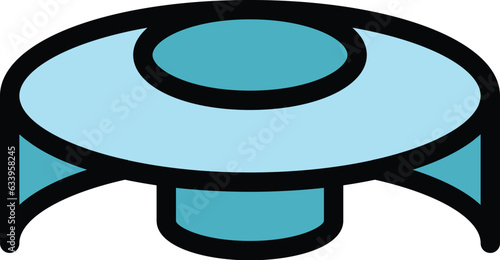 Trimmer protection icon outline vector. Lawn garden. Mower equipment color flat
