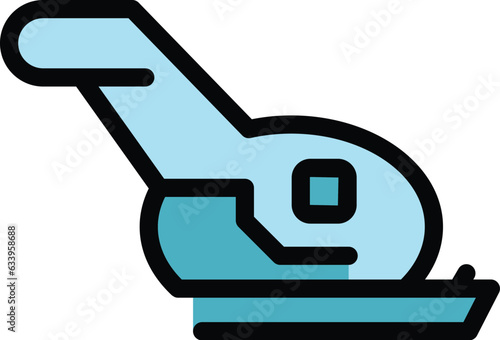 Pressure trimmer icon outline vector. Lawn grass. Agriculture tool color flat