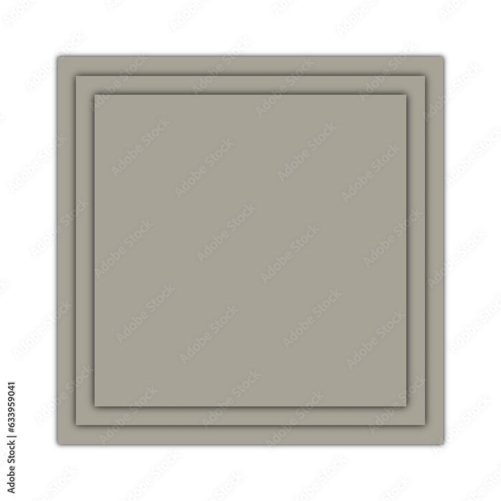 Fototapeta premium Pieces of Thick Paper cut into Square Shapes. Can be used as a Text Frame. 