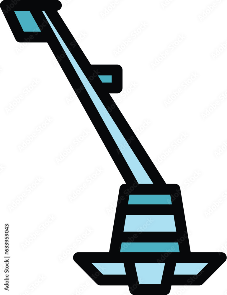 Electric trimmer icon outline vector. Lawn garden. Equipment tool color flat Electric trimmer icon outline vector. Lawn garden. Equipment tool color flat