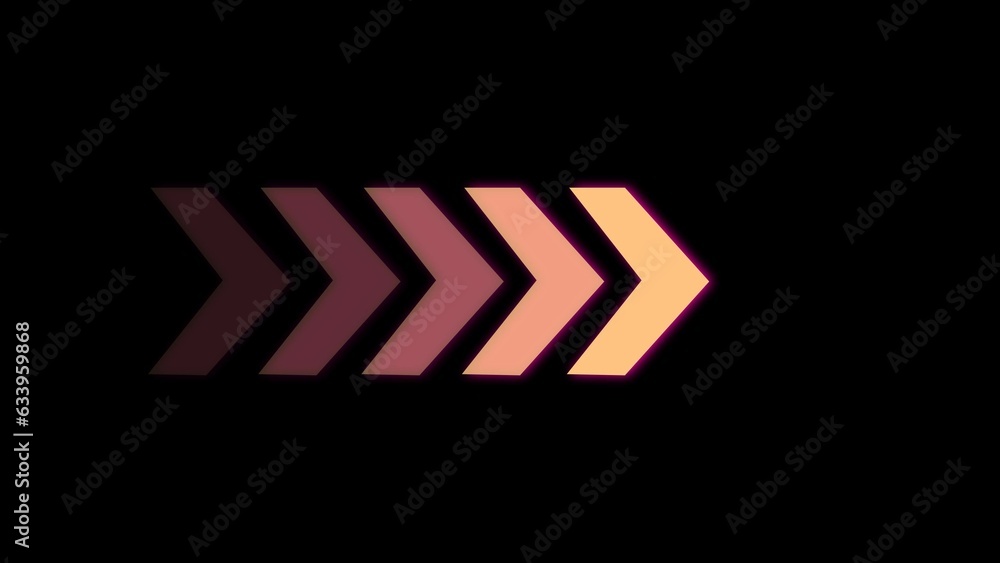 abstract directional arrow loading icon illustration 4k