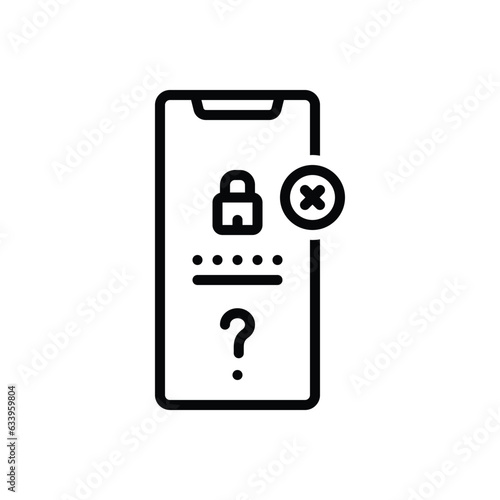 Black line icon for attempt 