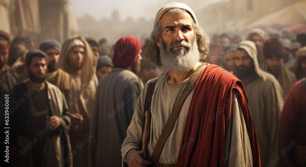Obraz premium Portrait of a holy man in the streets of Jerusalem