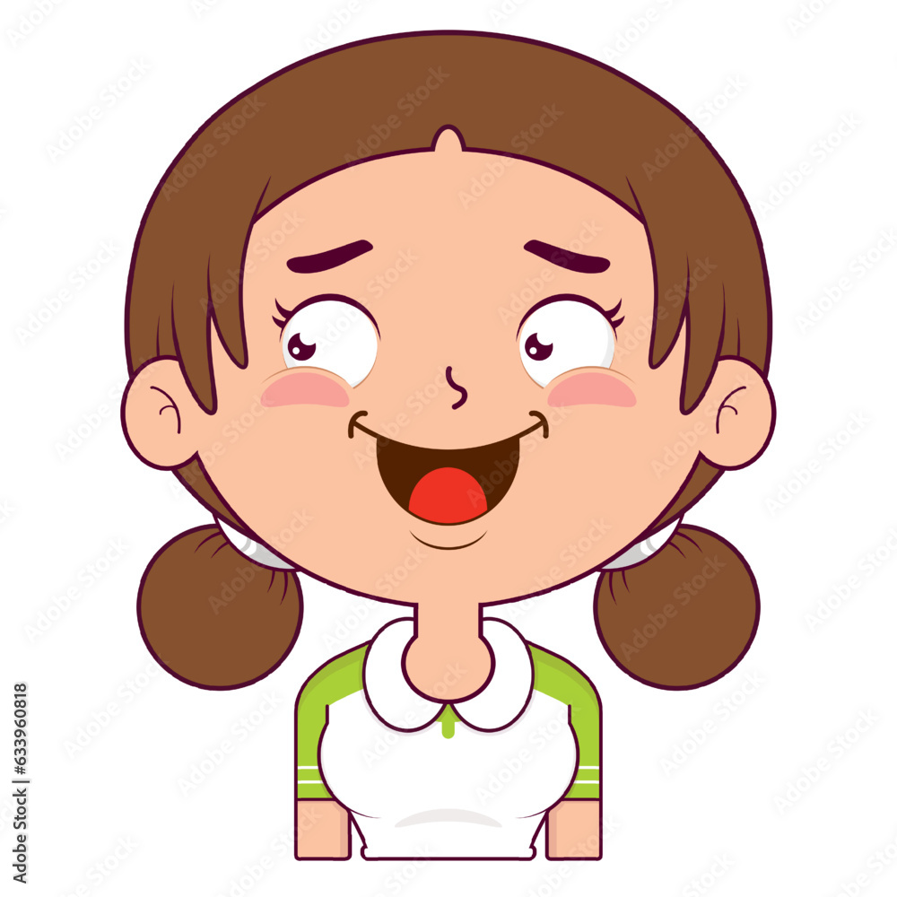 girl doubt face cartoon cute girl doubt face cartoon cute