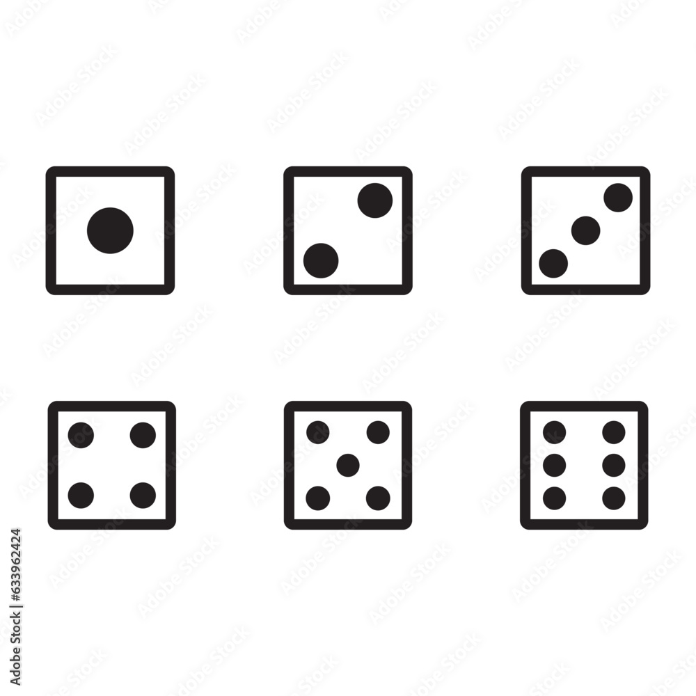 dice icon vector dice icon vector