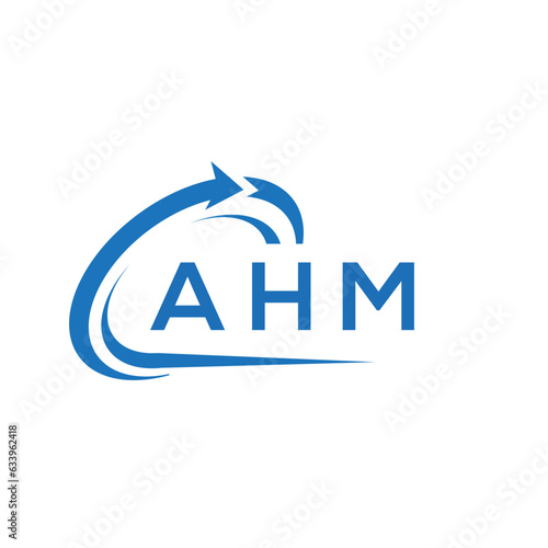 AHM letter logo design on white background. AHM creative initials letter logo concept. AHM letter design. 