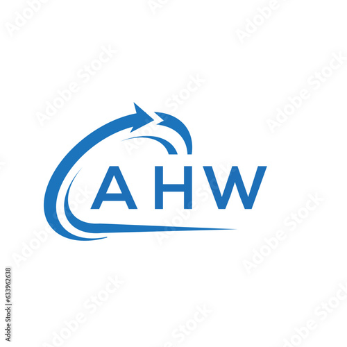 AHW letter logo design on white background. AHW creative initials letter logo concept. AHW letter design. 